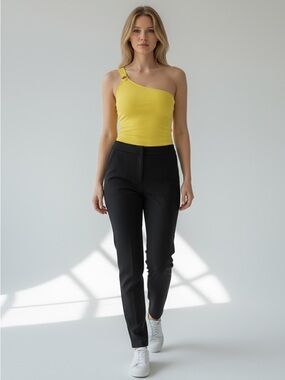 One-Shoulder Yellow Bodysuit